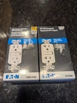 (2) Eaton Gfci Outlets (1) 20A GF20W 15A Tamper Resistant TRGF15W. Fixed Price $29.99.