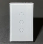 Louysgen - Smart Glass Light Switch White 3 Gang Alexa And App Control. Fixed Price $12.95.
