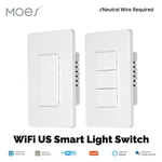 Moes 1/2/3/4 Gang Wifi Smart Wall Light Switches Combo Alexa Google App Remote. Fixed Price $17.99.