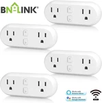 Hbn 4 Pack Wifi Smart Dual Socket Plugs Works With Alexa & Google Home 15A. Fixed Price $33.72.
