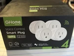 Smart Plug Voice Control Ghome WP3 4 Pack Works With Alexa & Google Assist.. Fixed Price $10.50.