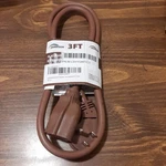Honderson Flat Plug Indoor Extension Cord, Ul Listed, 16 Gauge 3FT Black Pr.... Fixed Price $10.78.