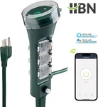 Hbn Outdoor Heavy Duty Smart Plug Waterproof Wifi Timer With 6 Grounded Outlets. Fixed Price $31.27.