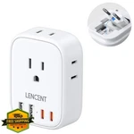 Lencent Type Travel Plug Adapter To Europe 4 Outlets Usb (2 C). Fixed Price $20.00.