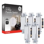 Ge Paddle Rocker Switch Pack, 3-WAY Grounding 15A Ul Listed, White 44026. Fixed Price $26.05.