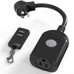 Surnice Outdoor Indoor Wireless Remote Control Outlet, 260FT Range, 15 Black. Fixed Price $24.05.