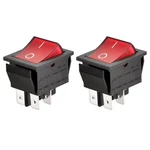 Heschen Rocker Switch On-off Dpst 4 Terminals Red Light 16A 250VAC 2PACK. Fixed Price $10.68.