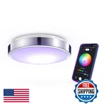 Globe Electric 60839 Wi-fi Smart 11 Flush Mount Ceiling Light Brushed Nickel No. Fixed Price $64.54.