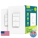 Treatlife Smart Ceiling Fan Control And Dimmer Light Switch 2PACK Neutral Wire. Fixed Price $166.44.