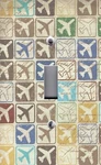 Light Switch Plate Outlet Covers Airplane Grid Flying Multicolor Planes. Fixed Price $12.00.