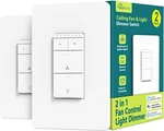 2 Pack Treatlife Smart Ceiling Fan Control And Dimmer Light Switch Remote. Fixed Price $40.87.