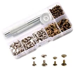 Leather Rivets Kit Double Cap Buttons Press Studs Setting Tool 120 Sets. Fixed Price $19.45.